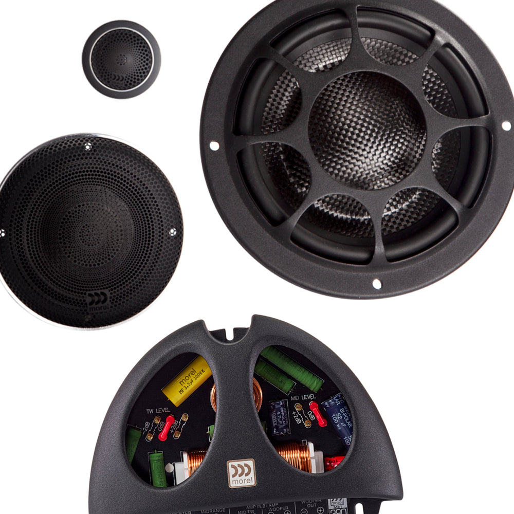 Elate Carbon 5.25" (130 mm) 3-Way Component Speaker Set