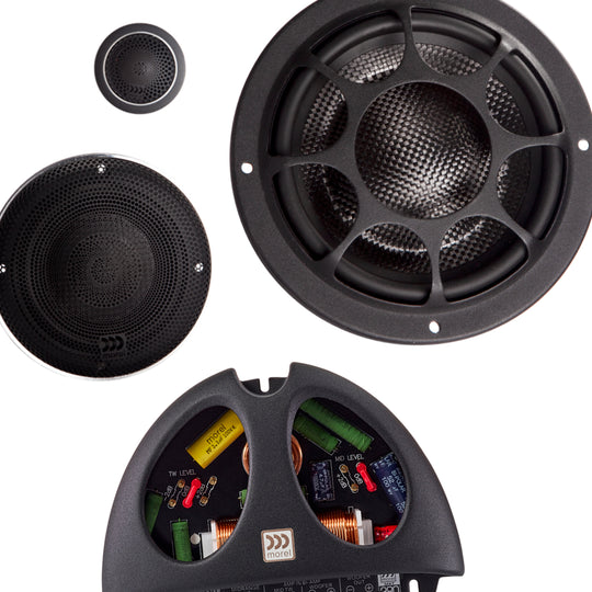 Elate Carbon 5.25" (130 mm) 3-Way Component Speaker Set