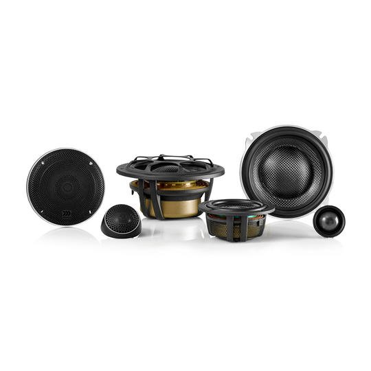 Elate Carbon 5.25" (130 mm) 3-Way Component Speaker Set - Active