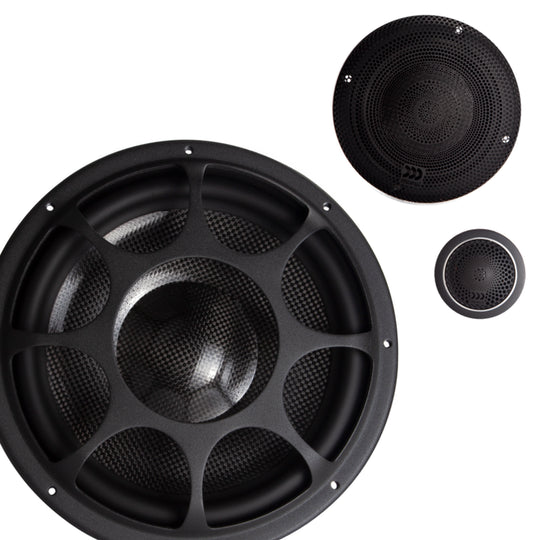 Elate Carbon 9" (230 mm) 3-Way Component Speaker Set - Active