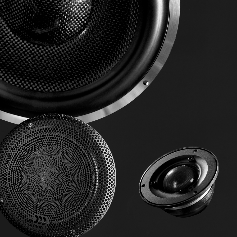 Elate Carbon Pro 9" (230 mm) 3-Way Component Speaker Set - Active